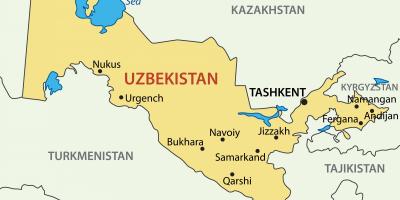 Hovedstaden i Uzbekistan kort
